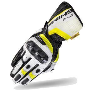 Sportowe rękawice skórzane męskie Shima STR-2 czarny/żółty fluo
