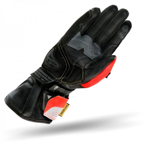 Sportowe rękawice skórzane męskie Shima STR-2 czarny/czerwony