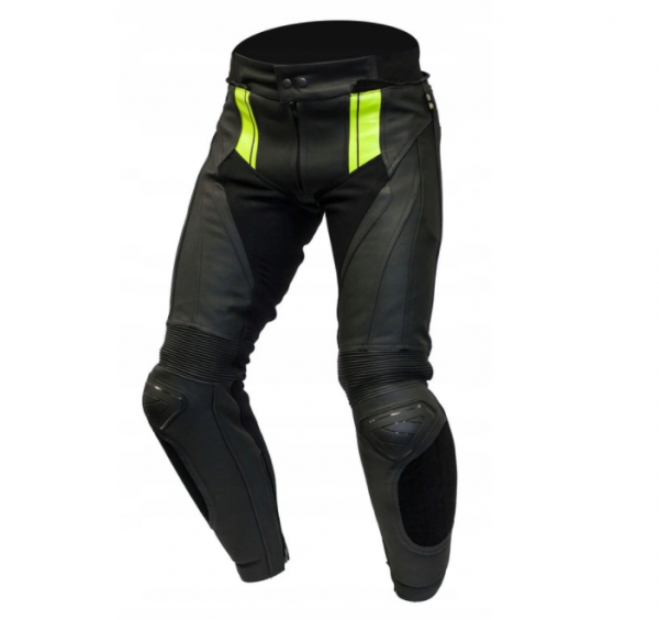 Spodnie skórzane OZONE VOLT black/fluo