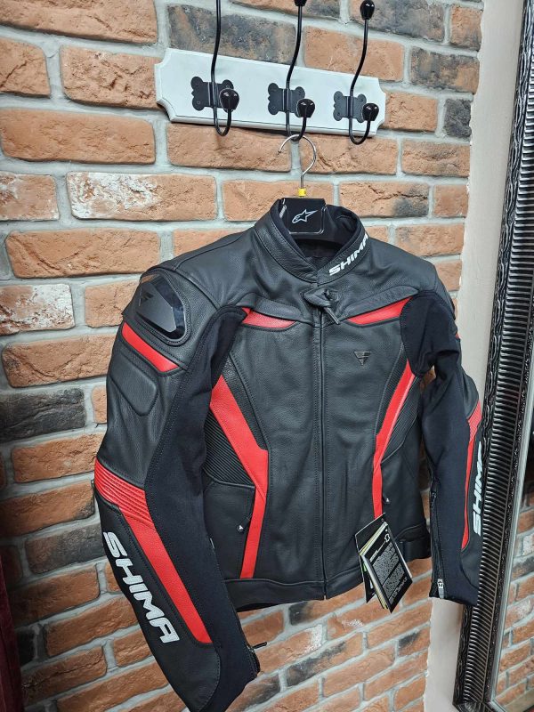 Kurtka motocyklowa skórzana Shima Chase Jacket black/red