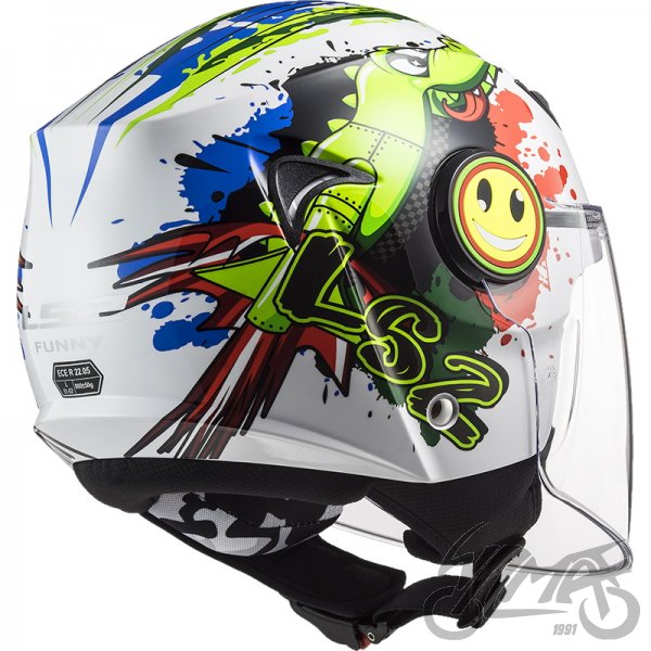 Kask dziecięcy LS2 OF602 funny junior CROCO white