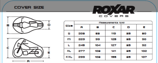 Pokrowiec motocyklowy ROXAR czarny/srebrny