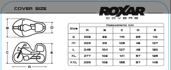 Pokrowiec wodoodporny na motocykl ROXAR + miejsce na kufer