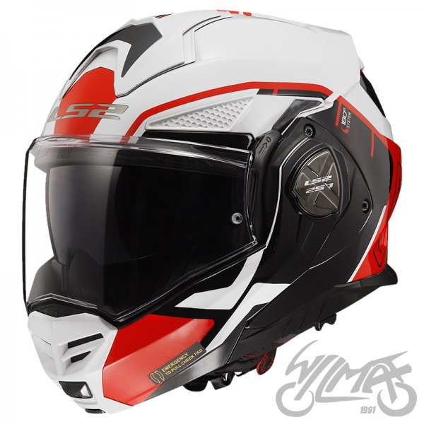 Kask szczękowy LS2 FF901 ADVANT X METRYK white red