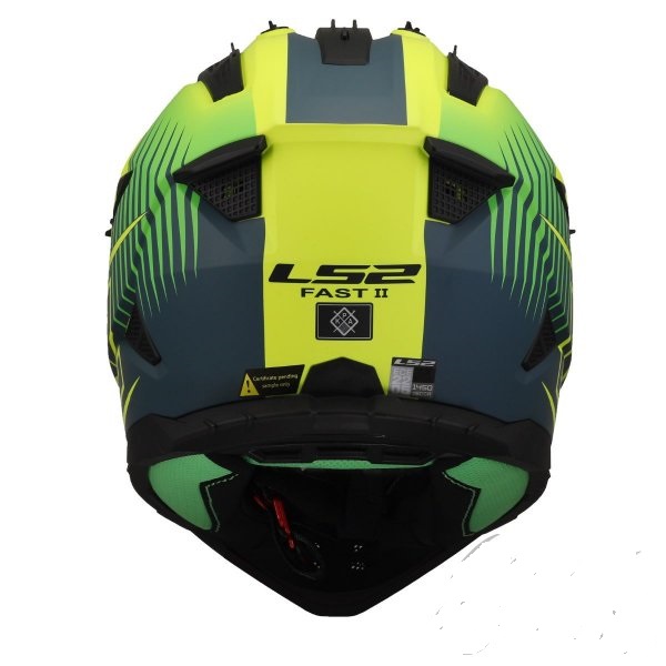 Kask motocyklowy enduro KASK LS2 MX708 FAST II DUCK MATT HV ZIELONY ŻÓŁTY