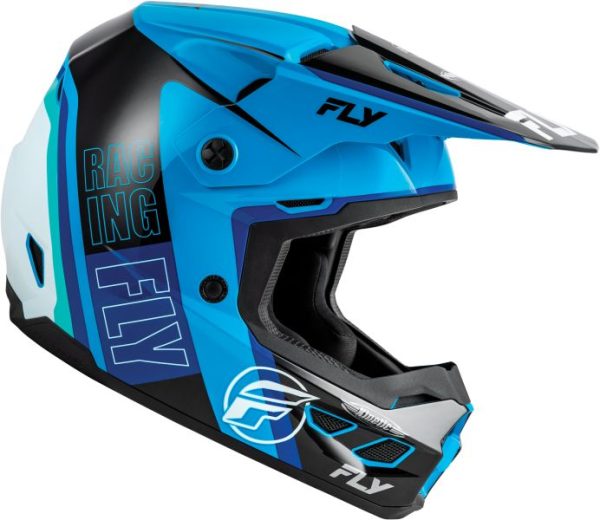 Kask Off-road FLY RACING KINETIC kolor biały/czarny/niebieski