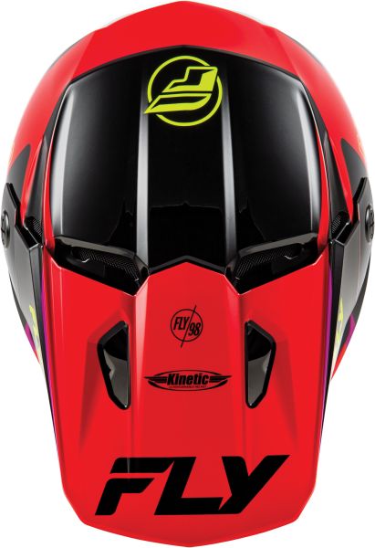 Kask dziecięcy Off-road FLY RACING KINETIC kolor czarny/czerwony/biały