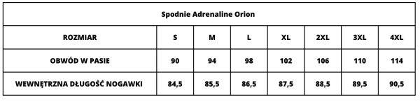 ADRENALINESpodnie Turystyczne ORION PPE kolor czarny