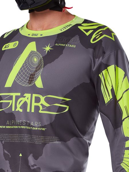 Koszulka Off-road ALPINESTARS MX FLUID HAUL kolor SZARY/FLUO