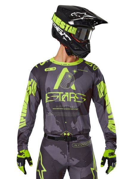 Koszulka Off-road ALPINESTARS MX FLUID HAUL kolor SZARY/FLUO