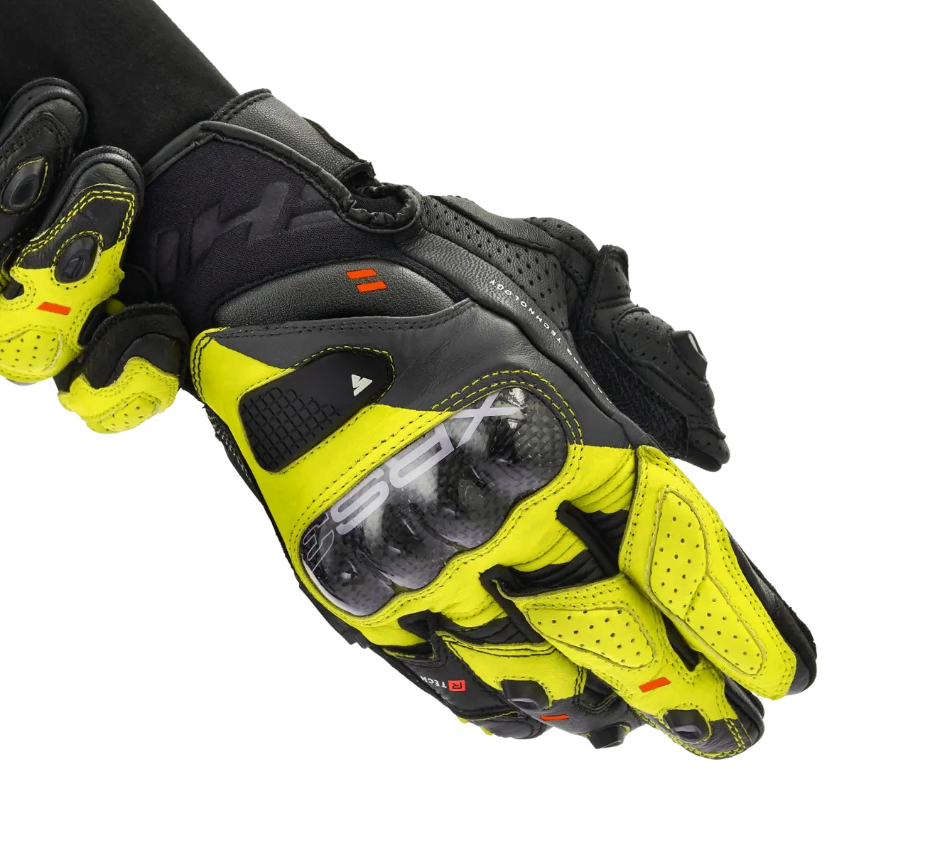 Rękawice motocyklowe męskie krótkie SHIMA XRS3 BLACK/YELLOW FLUO