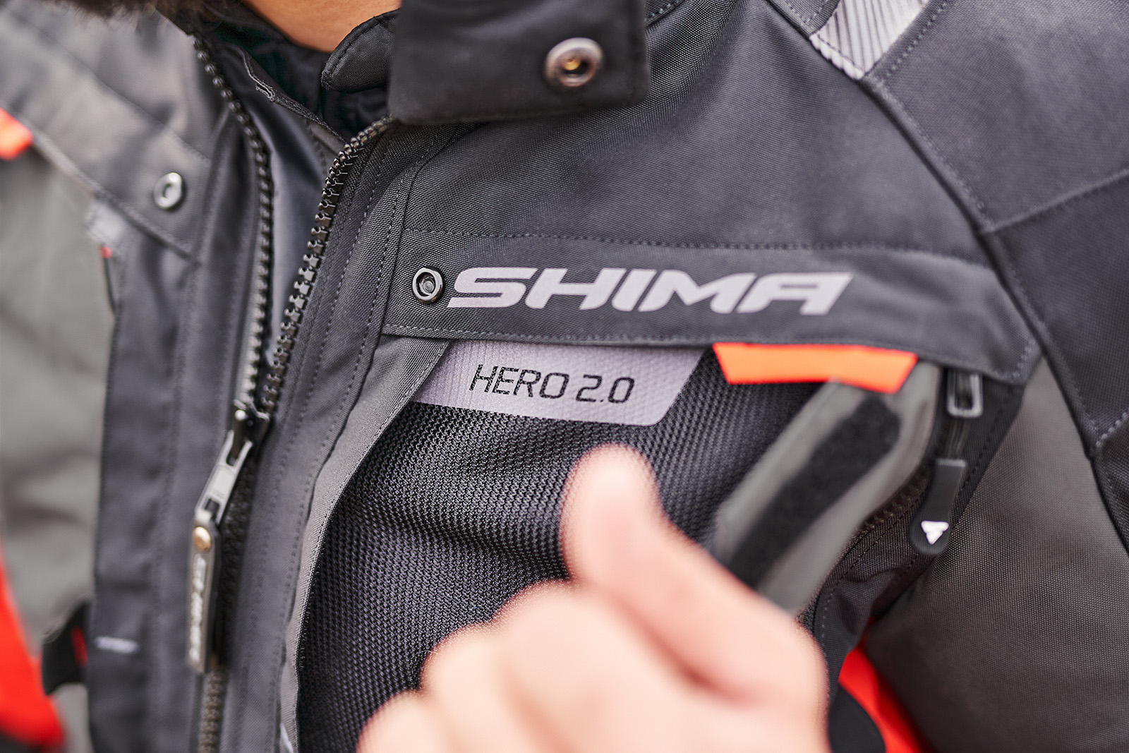 Kurtka tekstylna męska SHIMA HERO 2.0 black/red/grey\