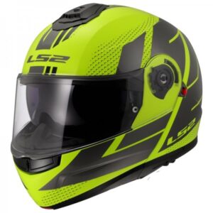 Kask szczękowy LS2 STROBE II YELLOW GREY