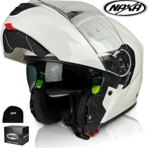 Kask szczękowy NAXA F07 biały połysk