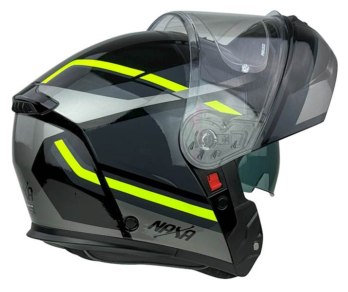 Kask szczękowy NAXA F07 szary/czarny/fluo