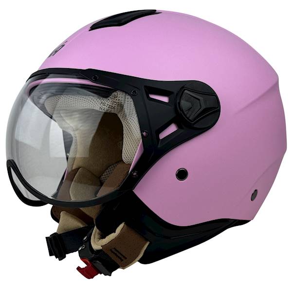 Kask otwarty NAXA S33 różowy mat krótka szyba