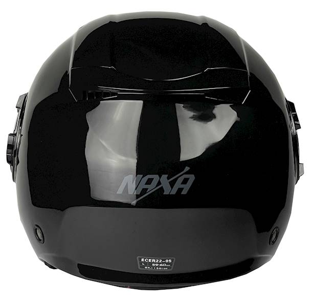 Kask otwarty NAXA S28/A Titanium FIBERGLASS czarny połysk