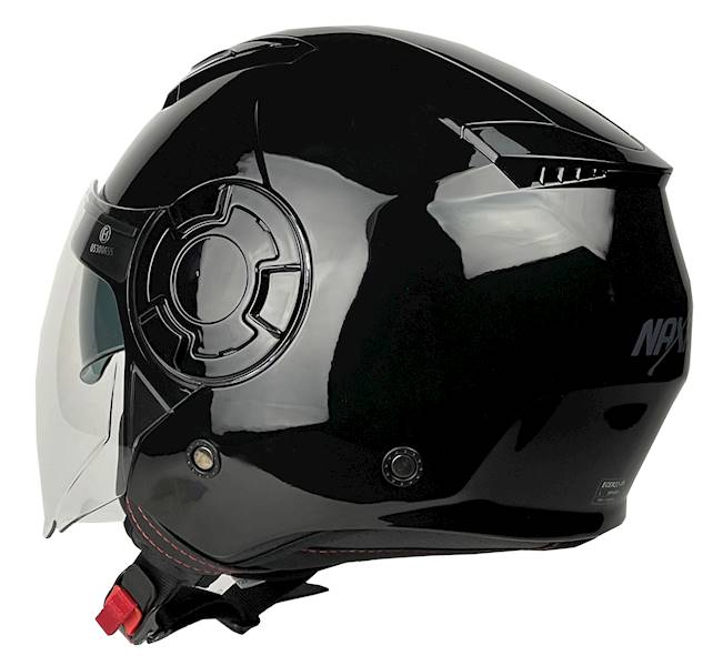 Kask otwarty NAXA S28/A Titanium FIBERGLASS czarny połysk
