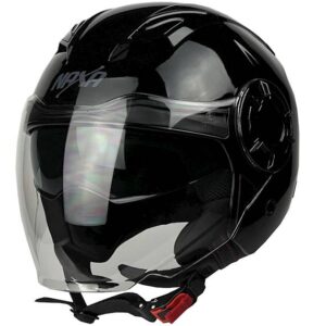 Kask otwarty NAXA S28/A Titanium FIBERGLASS czarny połysk