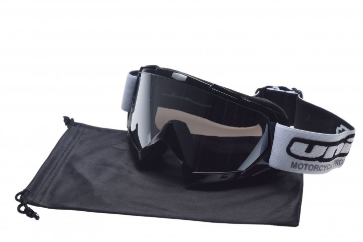 Gogle enduro CZARNE SZYBA SREBRNA MODEL NO.18 UNIT
