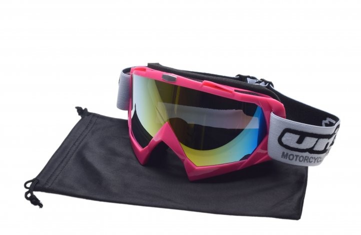 GOGLE RÓŻOWE SZYBA ZŁOTA MODEL NO.18 UNIT