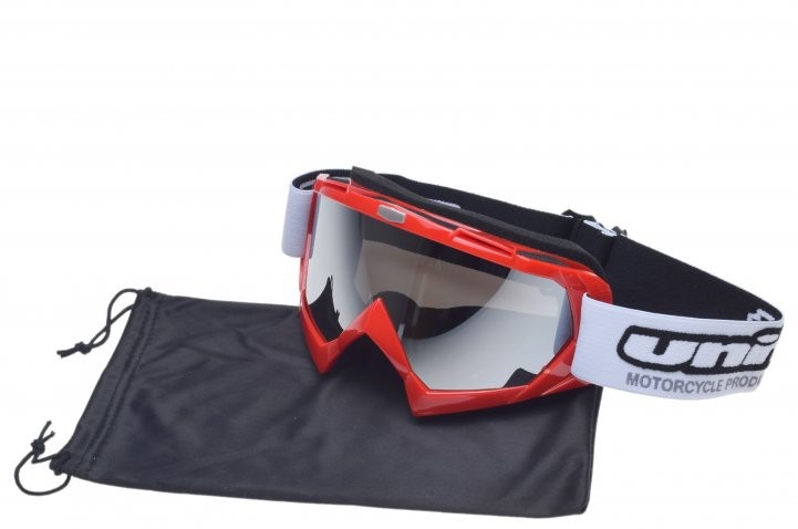 Gogle enduro CZERWONE SZYBA LUSTRZANKA MODEL NO.18 UNIT