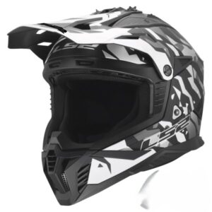 Kask enduro off-road LS2 MX708 GROTESK black/white
