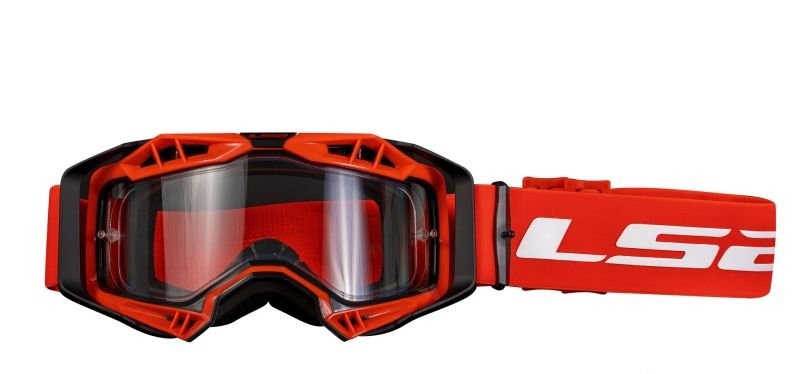 GOGLE enduro LS2 AURA CZARNO-CZERWONE
