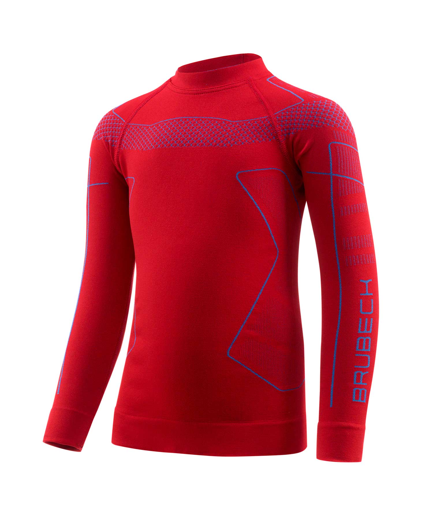 Bluza dziecięca BRUBECK THERMO KIDS czerwony/niebieski