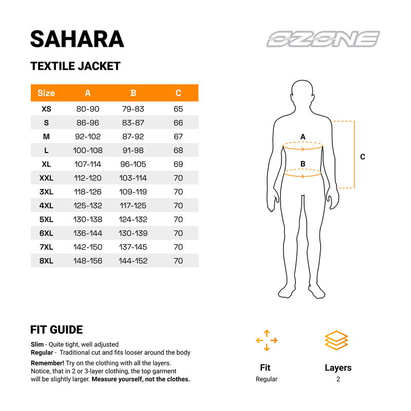Kurtka motocyklowa tekstylna Ozone Sahara MĘSKA