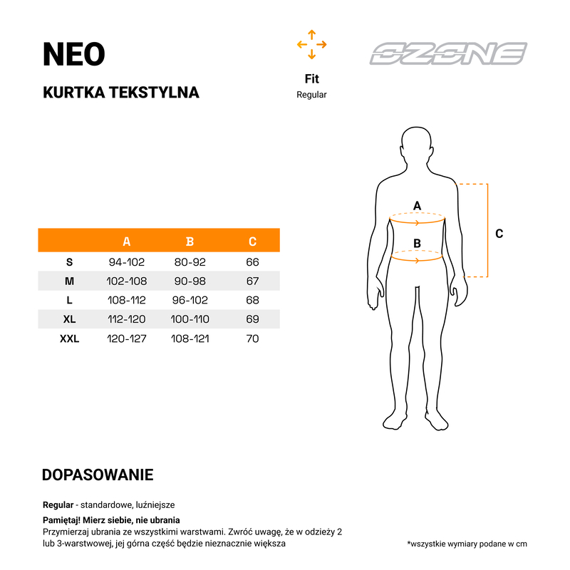 Wielosezonowa kurtka OZONE NEO czarna/fluo