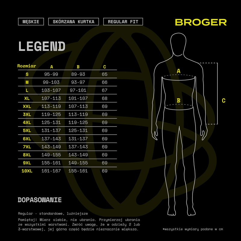 Kurtka skórzana BROGER LEGEND black