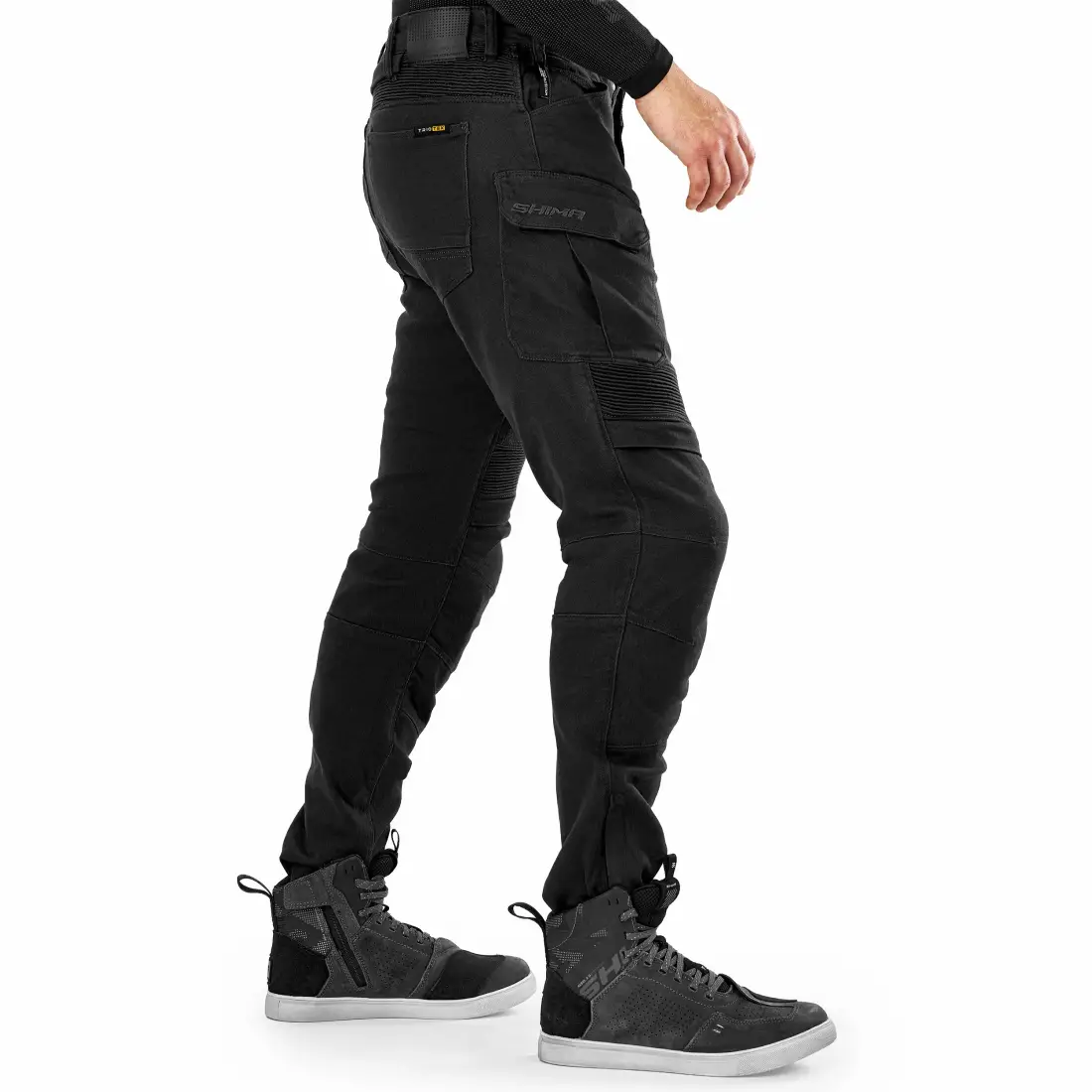 SHIMA GIRO 3.0 męskie jeansy typu biker czarne
