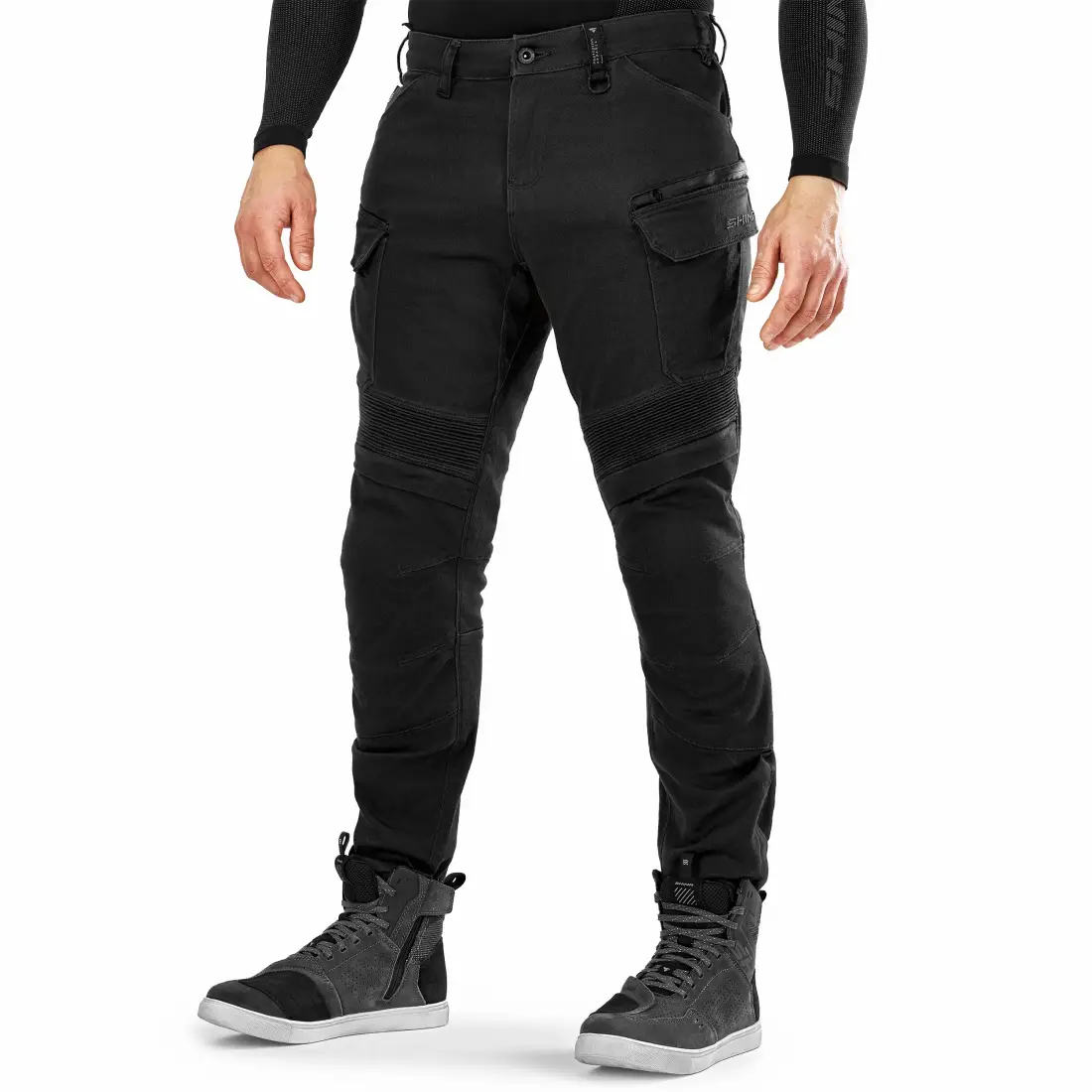 SHIMA GIRO 3.0 męskie jeansy typu biker czarne