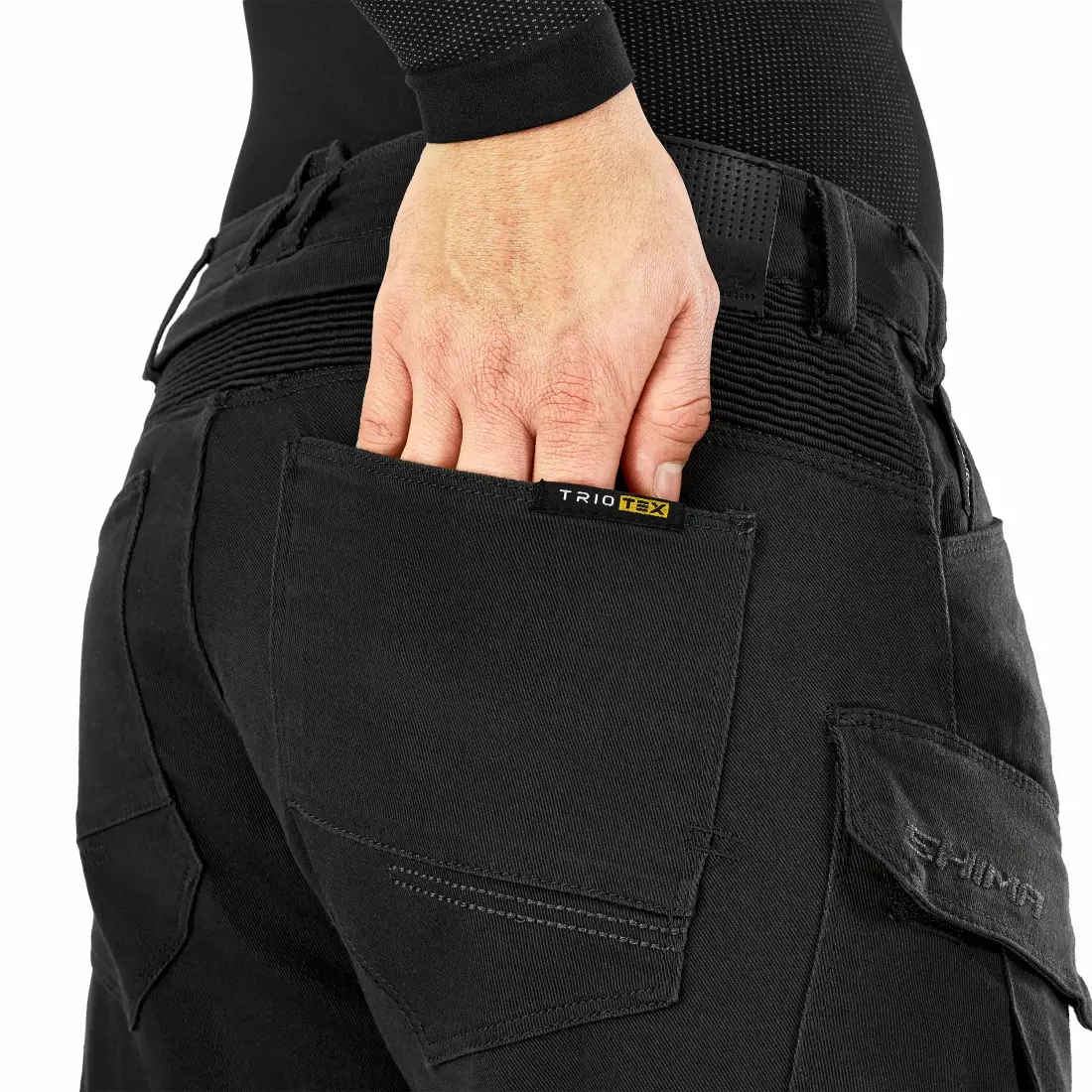 SHIMA GIRO 3.0 męskie jeansy typu biker czarne
