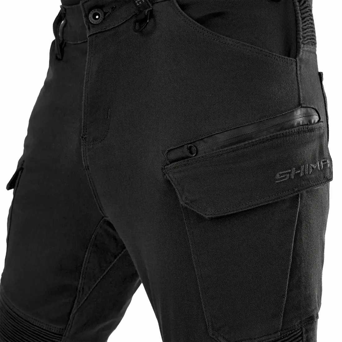 SHIMA GIRO 3.0 męskie jeansy typu biker czarne