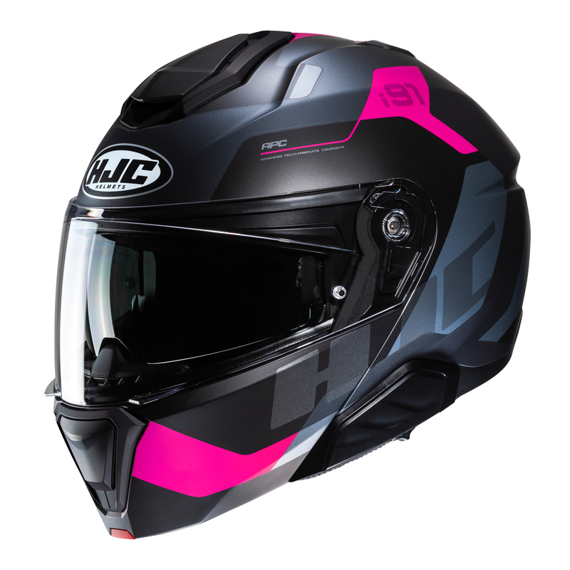 Kask szczękowy HJC I91 pink/black