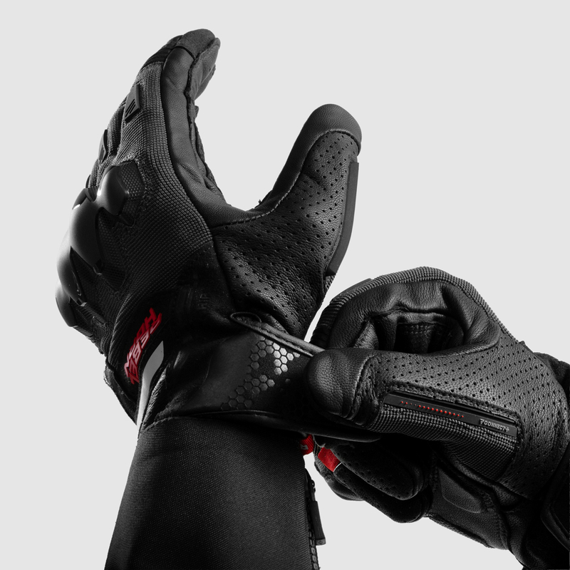 Rękawice turystyczne REBELHORN DEFENDER black red