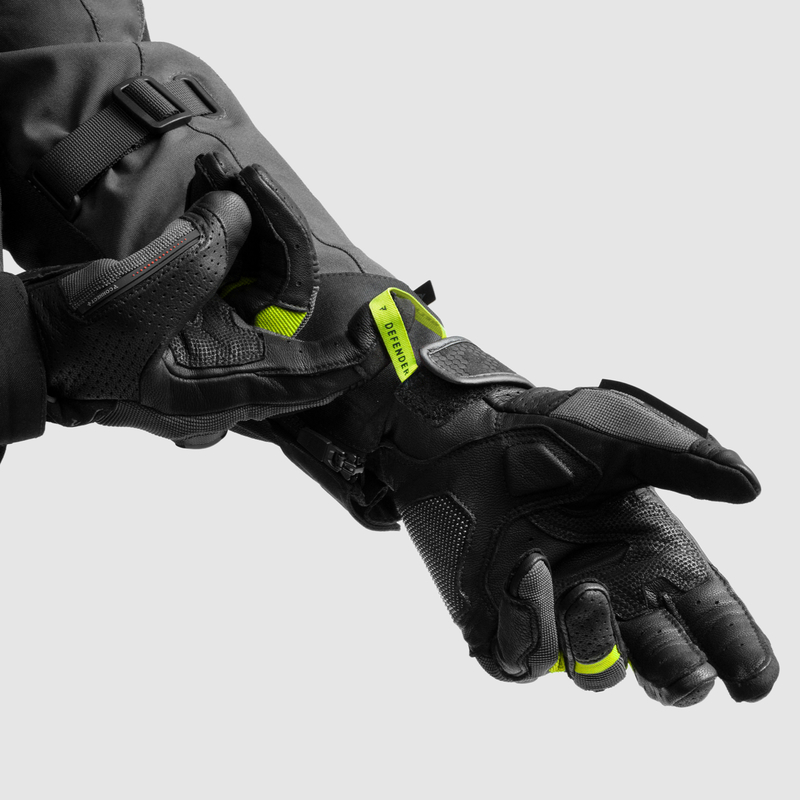 Rękawice turystyczne REBELHORN DEFENDER black yellow fluo