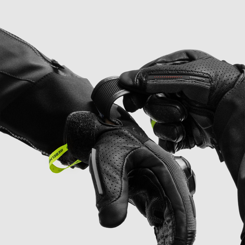 Rękawice turystyczne REBELHORN DEFENDER black yellow fluo