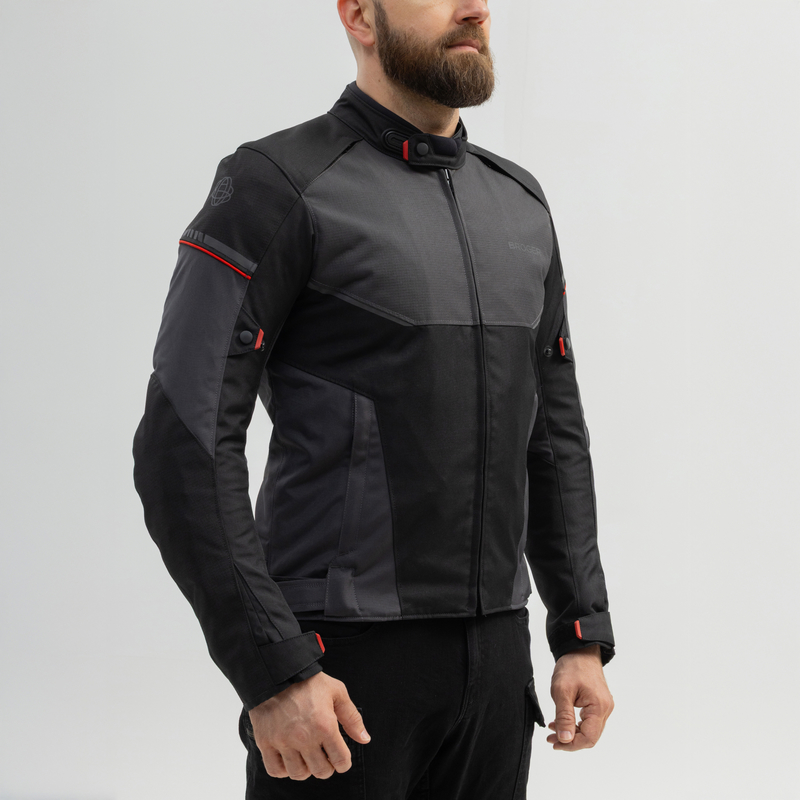 Kurtka wielosezonowa BROGER GRID black/red